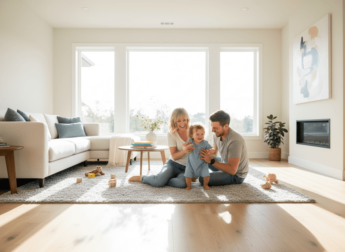 Family in a safe, lead-tested home